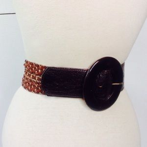 Streets Ahead Brown Leather Belt Braided Woven